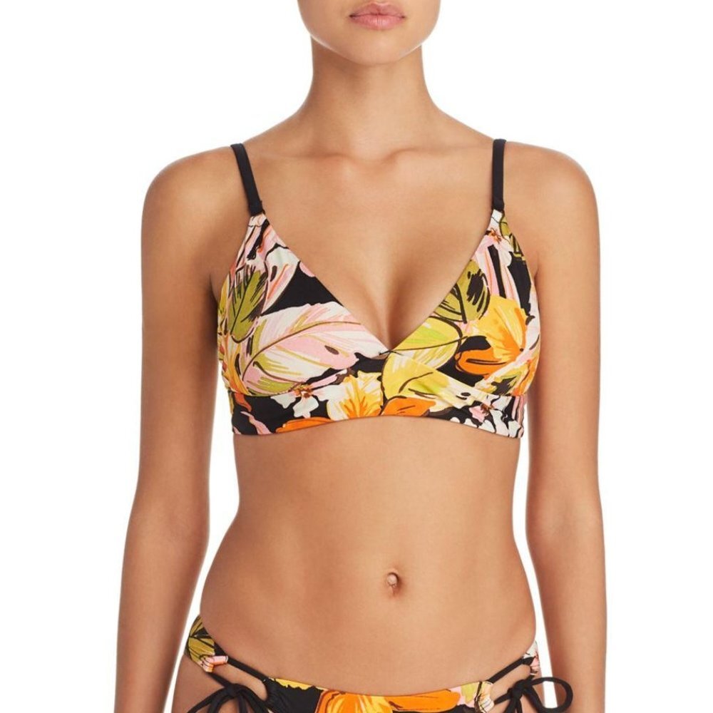 Robin Piccone Mila Triangle Floral Print Bikini Top